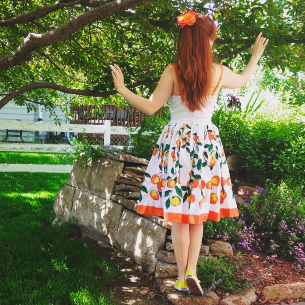 Pinup Girl Clothing Oranges Dress